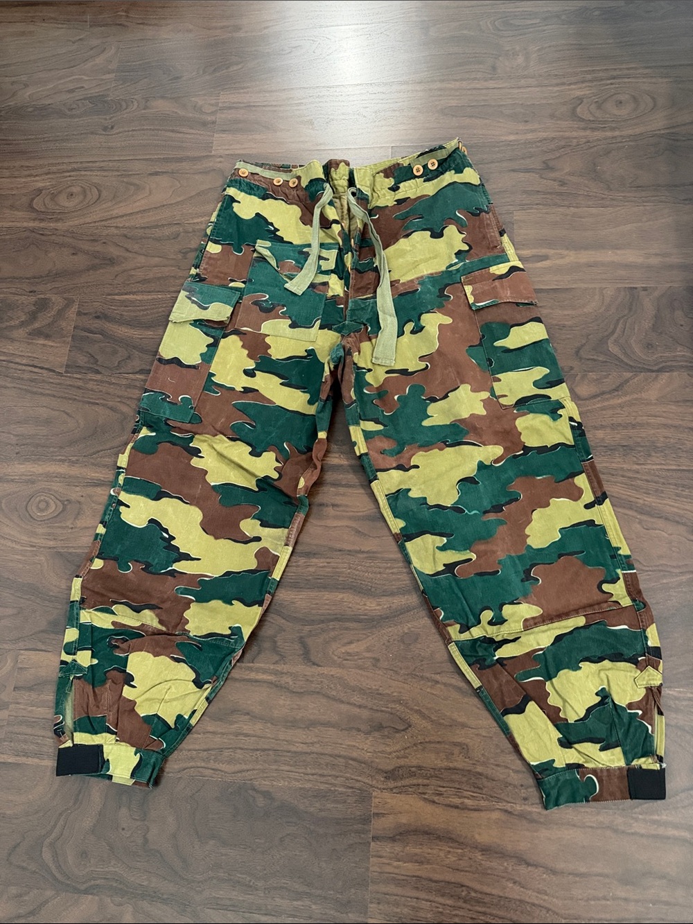 Camouflage Cargo Jogger Pants - Green/Brown